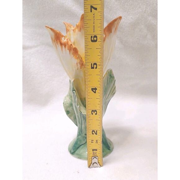 2 Pc Chelsea House Porcelain Lily Flower 7" Candlestick Holders Yellow Vnt - Picture 14 of 15